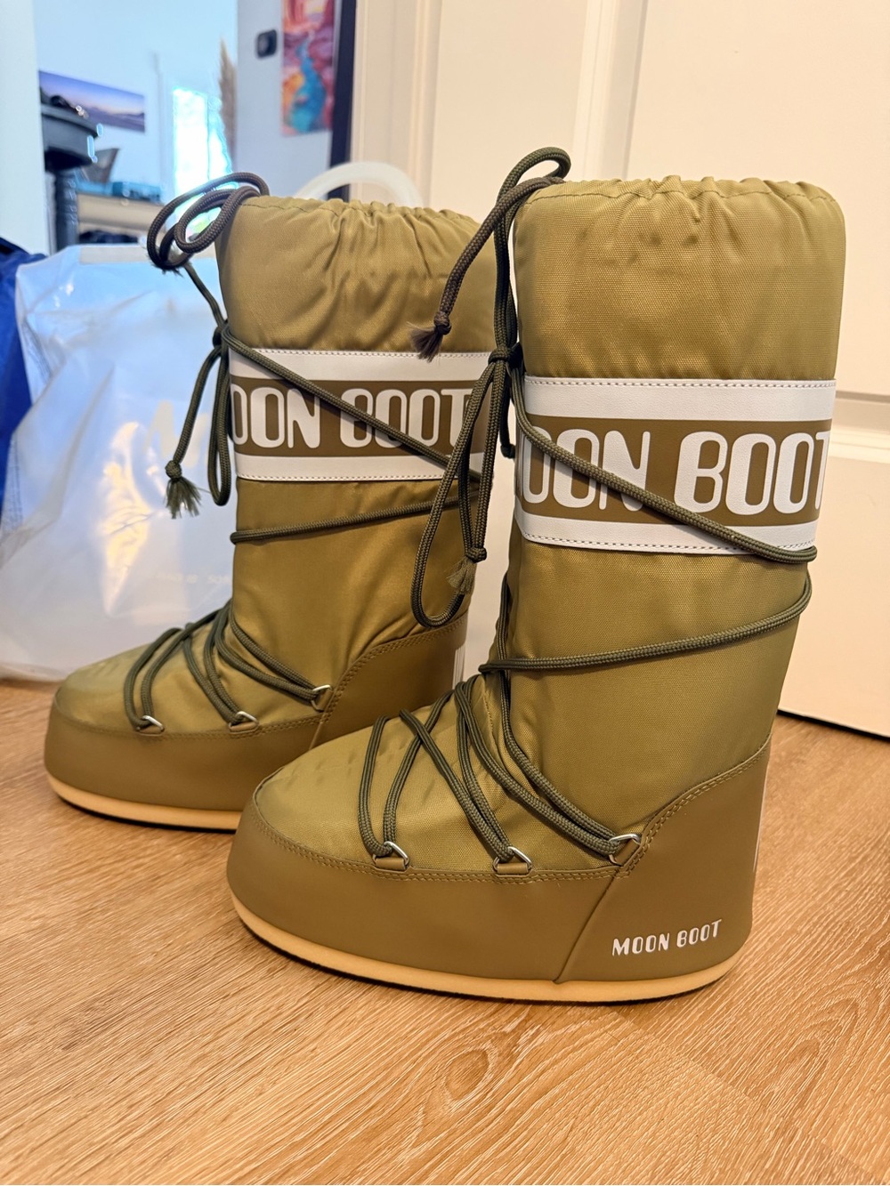 Moon Boot Olive Nylon Icon Snow Boots